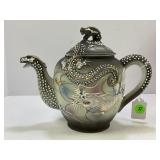 DRAGONWARE UNIBUE HAND PAINTED CERAMIC TEA POT -7"