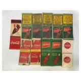 LOT OF 12 VINTAGE COCA-COLA MATCHBOOK HOLDERS