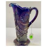 FENTON CARNIVAL GLASS IRIDESCENT PITCHER - 9"