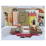 LARGE LOT OF COCA-COLA COLLECTIBLES - NOTEBOOKS,