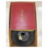 BOX OF VINYL RECORDS - SIZE 45