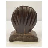 IRONWOOD HAND CARVED CLAM SHELL NAPKIN HOLDER - 4