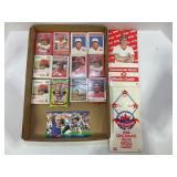 CINCINNATI REDS BASEBALL CARDS, 1990 MEDIA GUIDE,