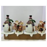 LOT OF 4 MANTLE STOCKING HANGERS