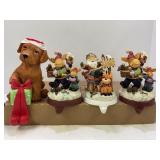 LOT OF 4 MANTLE STOCKING HANGERS