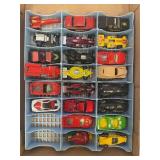 LOT OF 19 HOTWHEELS CARS WITH CARRIER