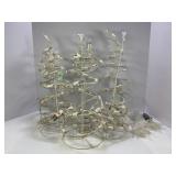 LOT OF 6 WIRE RING DECOR LIGHT UP CHRISTMAS TREES