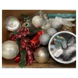 LOT OF LARGE CHRISTMAS ORNAMENTS, CHRISTMAS