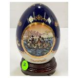 LIMOGES HAND PAINTED PORCELAIN EGG WITH ORIENTAL