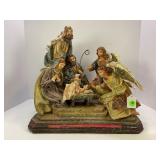 MARK ROBESTS NATIVITY SCENE FIGURINE - 16" X 11" X