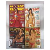 LOT OF 5 2008 PLAYBOY MAGAZINES