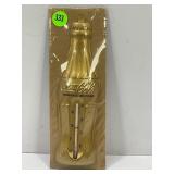 COCA-COLA GOLD BOTTLE METAL THERMOMETER - 7 3/4"