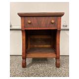 ANTIQUE SOLID WOOD MAHOGANY NIGHT STAND - 22" X