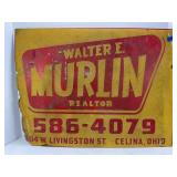 WALTER E. MURLIN REALTOR REFLECTIVE DOUBLE SIDED