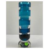 CARL MELTZER ART DECO HEAVY GLASS VASE - RARE -11"