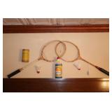 SHUTTLECOCK RACKETS AND VINTAGE SHUTTLECOCK
