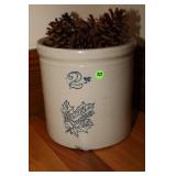 WESTERN STONEWARE 2 GALLON PRIMITIVE STONEWARE