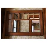 PRIMITIVE BARN WINDOW MIRROR - 28" X 20"