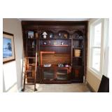 LIBRARY/ENTERTAINMENT CABINET WITH LADDER - 95" X