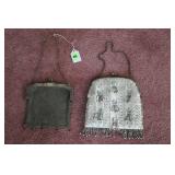 LOT OF 2 VINTAGE PURSES - GERMAN SILVER METAL