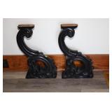 ORNATE VINTAGE CARVED WOOD FURNITURE LEGS