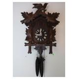 GERMAN ANTIQUE BLACK FOREST CUCKOO CLOCK - WORKS
