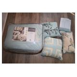 MADISON PARK 7PC KING SIZE COMFORTER SET WITH