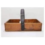 DOVETAIL WOODEN DIVIDED FRUIT BASKET - 13" X 7"