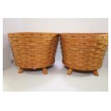 LOT OF 2 - 1985 LONGABERGER PLANT STAND BASKETS