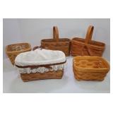 LOT OF 5 SMALL LONGABERGER BASKETS