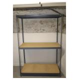 METAL GARAGE SHELVING WITH WOOD SHELVES - 48" X
