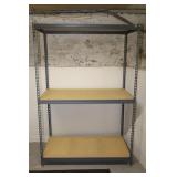 METAL GARAGE SHELVING WITH WOOD SHELVES - 48" X