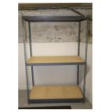 METAL GARAGE SHELVING WITH WOOD SHELVES - 48" X