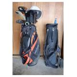 KING COBRA & TOP FLITE GOLF BAGS WITH CLUBS -