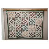 CONTENTS OF BEDROOM - QUILT, BOX SPRING, TEDDY