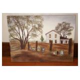 "OLD CROCKS" PRINT BY BILLY JACOBS - 28" X 21"