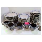 ROWE POTTERY WORKS DINNERWARE SET - 16-10" DINNER