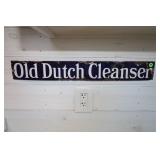 OLD DUTCH CLEANSER PORCELAIN SIGN - 26" X 3 1/2"