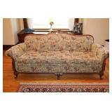 EDWARDIAN/LATE VICTORIAN SOFA AND MATCHING CHAIR