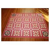 HAND STITCHED QUILT - 65" X 84"