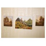 LOT OF 3 OIL ON CANVAS PAINTINGS - RON HORSEWELL