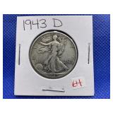 1943 D WALKING LIBERTY HALF DOLLAR
