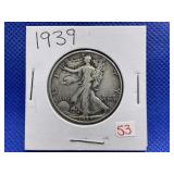 1939 WALKING LIBERTY HALF DOLLAR