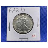 1942 D WALKING LIBERTY HALF DOLLAR
