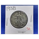 1938 WALKING LIBERTY HALF DOLLAR