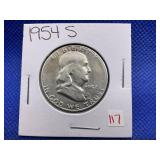 1954 S FRANKLIN HALF DOLLAR