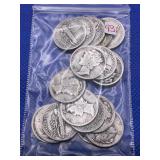 LOT OF 20 ASSORTED DATE SILVER DIMES