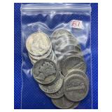 LOT OF 20 ASSORTED DATE SILVER DIMES