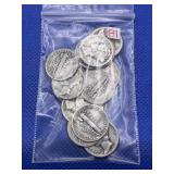 LOT OF 20 ASSORTED DATE SILVER DIMES