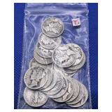 LOT OF 20 ASSORTED DATE SILVER DIMES